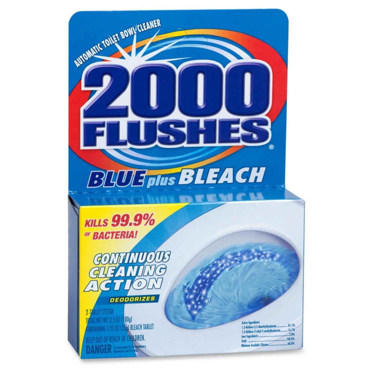 2000 Flushes® Continuous Toilet Bowl Cleaner (2 Tablets per Box) - 12 Boxes per Case