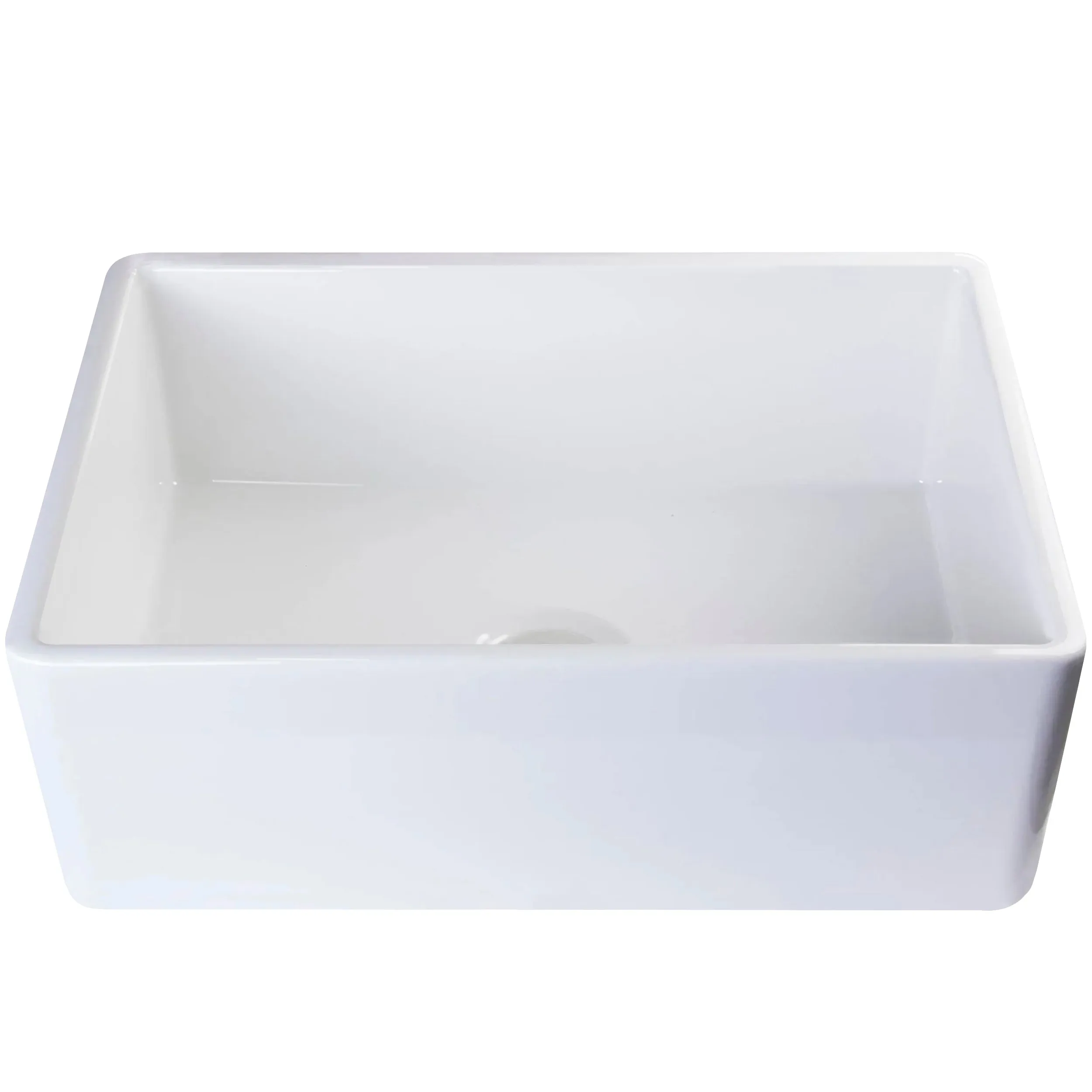 24-Inch Single Bowl Farmhouse Porcelain Kitchen Sink w/Apron, NPK-224922