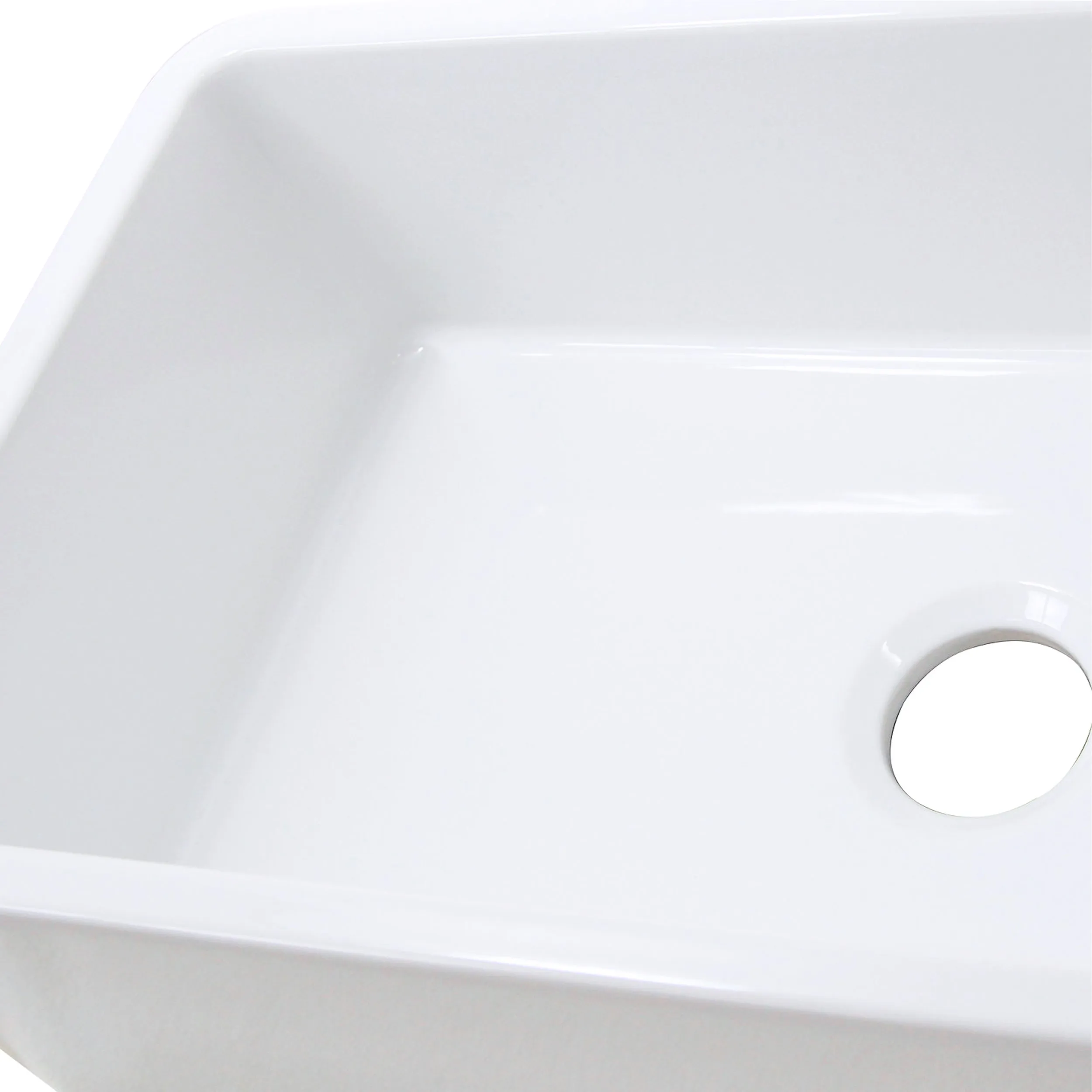 24-Inch Single Bowl Farmhouse Porcelain Kitchen Sink w/Apron, NPK-224922