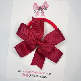 3.5inch Pinwheel Bow with Bobble - Scarlet Red