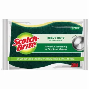 3M 425 Scotch-Brite Heavy Duty Kitchen Scrubbing Scrub Cleaning Pad Sponge - Quantity of 24