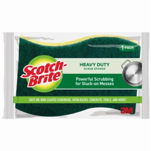3M 425 Scotch-Brite Heavy Duty Kitchen Scrubbing Scrub Cleaning Pad Sponge - Quantity of 24