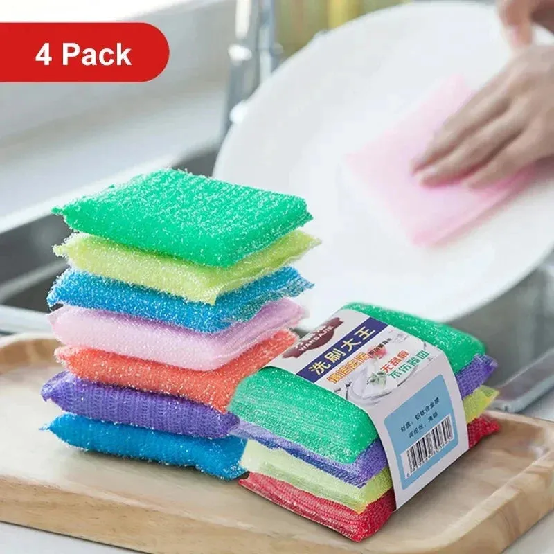 4 PIECES DISH WASHING SPONGE SET