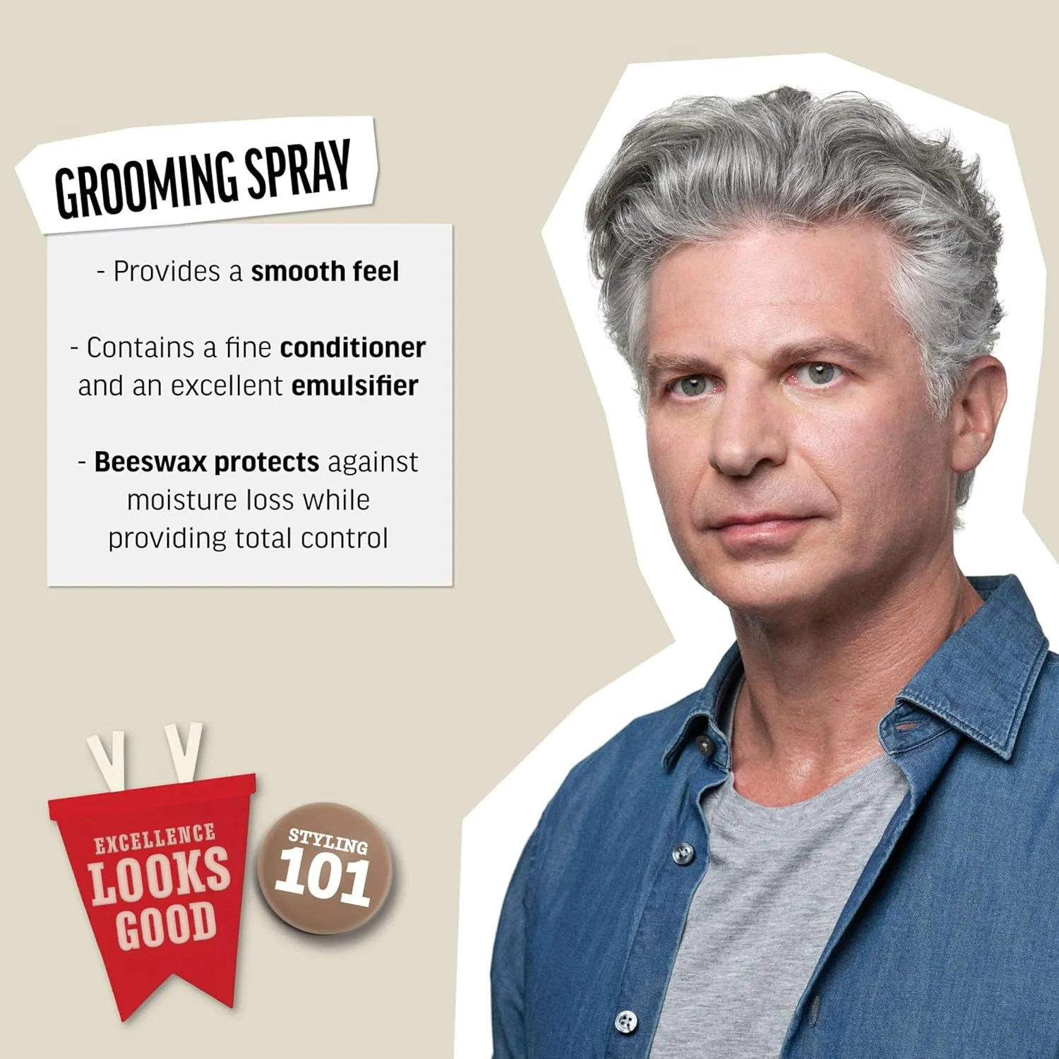 American Crew Men's Styling & Smooth Finishing Grooming Spray 250ml