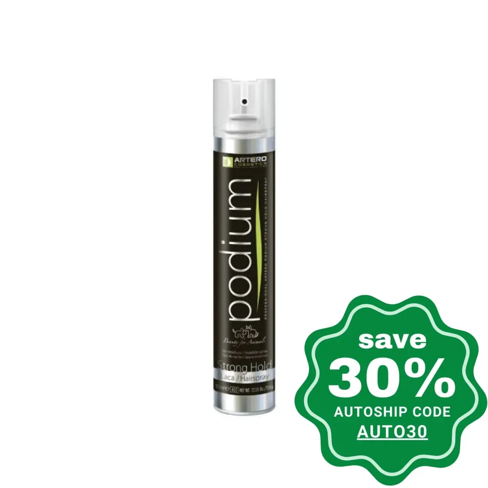 Artero - Podium Black Strong Hold Hairspray For Dogs & Cats - 500ML