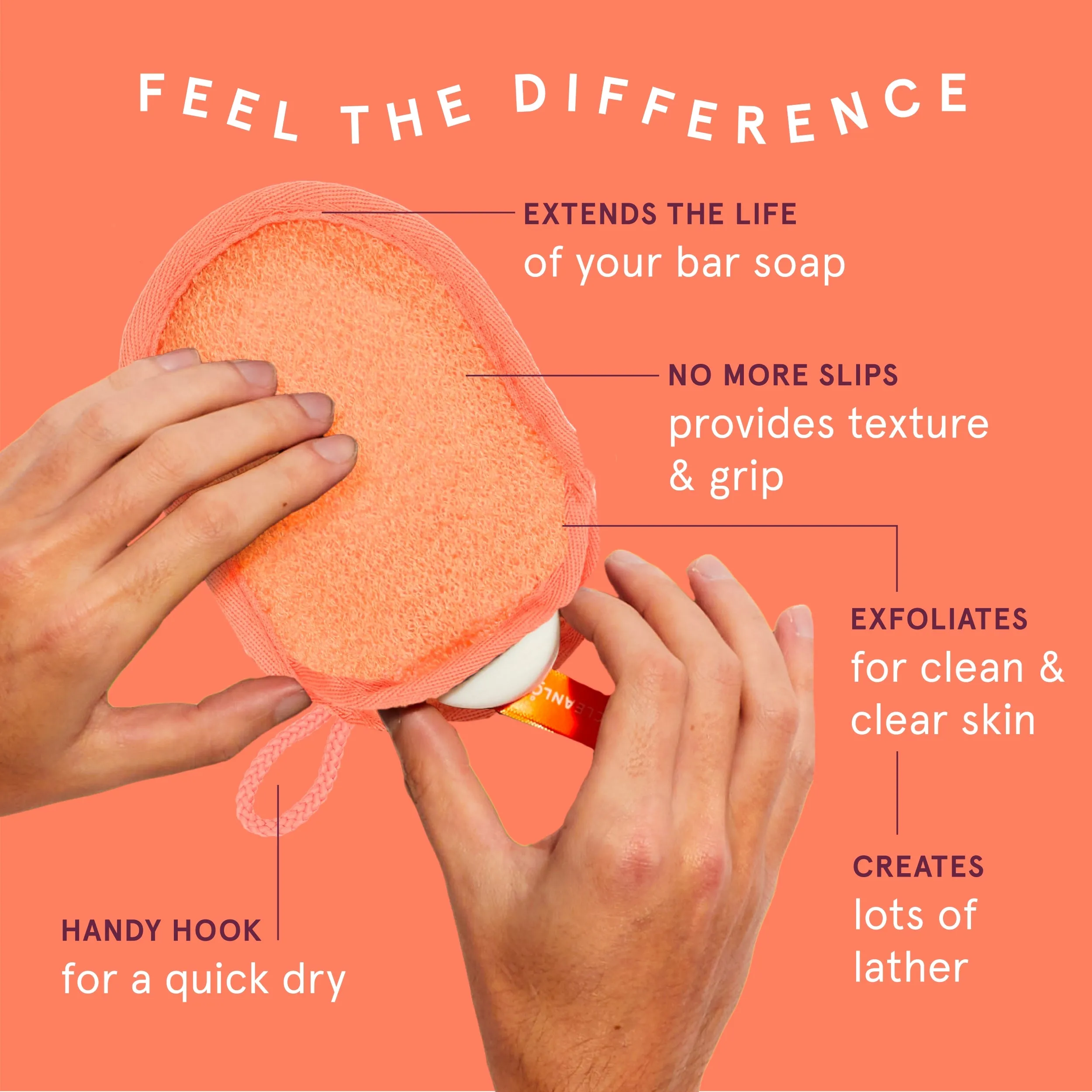 Bath and Body Exfoliating Soap Savers, Assorted Colors, 3 Count
