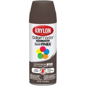 Colormaster Indoor/Outdoor Aerosol Paint 12oz Leather Brown Satin