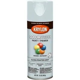 COLORmaxx Spray Paint   Primer, Gloss Classic Gray, 12-oz.