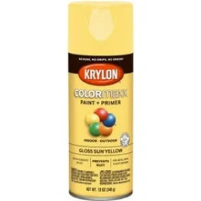 COLORmaxx Spray Paint   Primer, Gloss Sun Yellow, 12-oz.