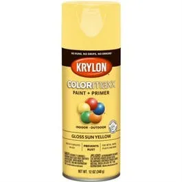 COLORmaxx Spray Paint   Primer, Gloss Sun Yellow, 12-oz.