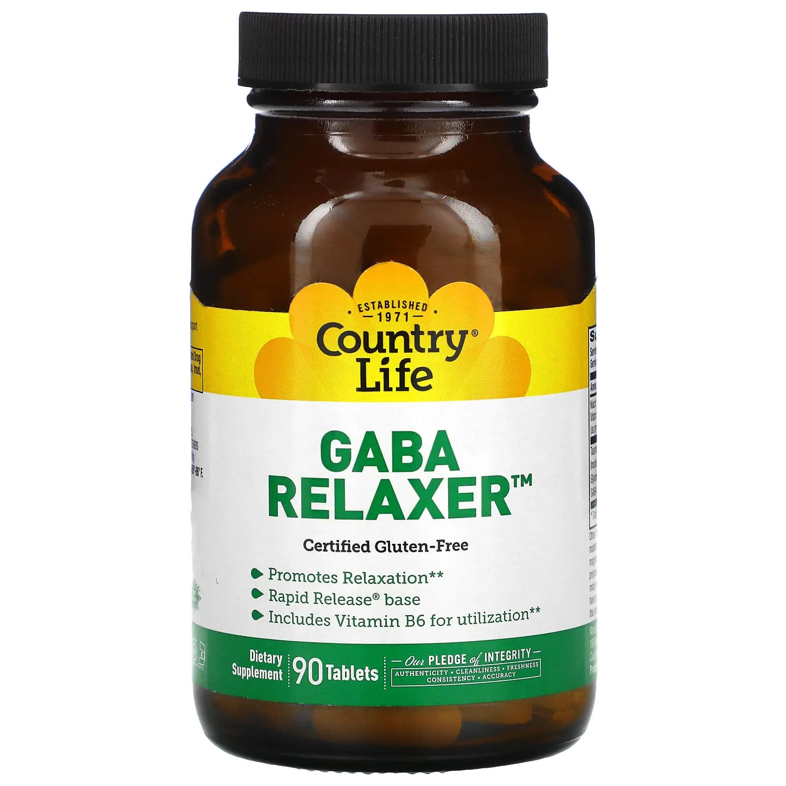 Country Life, Relaxer With Gaba   B-6 Rapid Release, 90 Tablets
