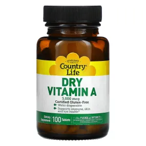 Country Life, VITAMIN A 10, 100 Tablets