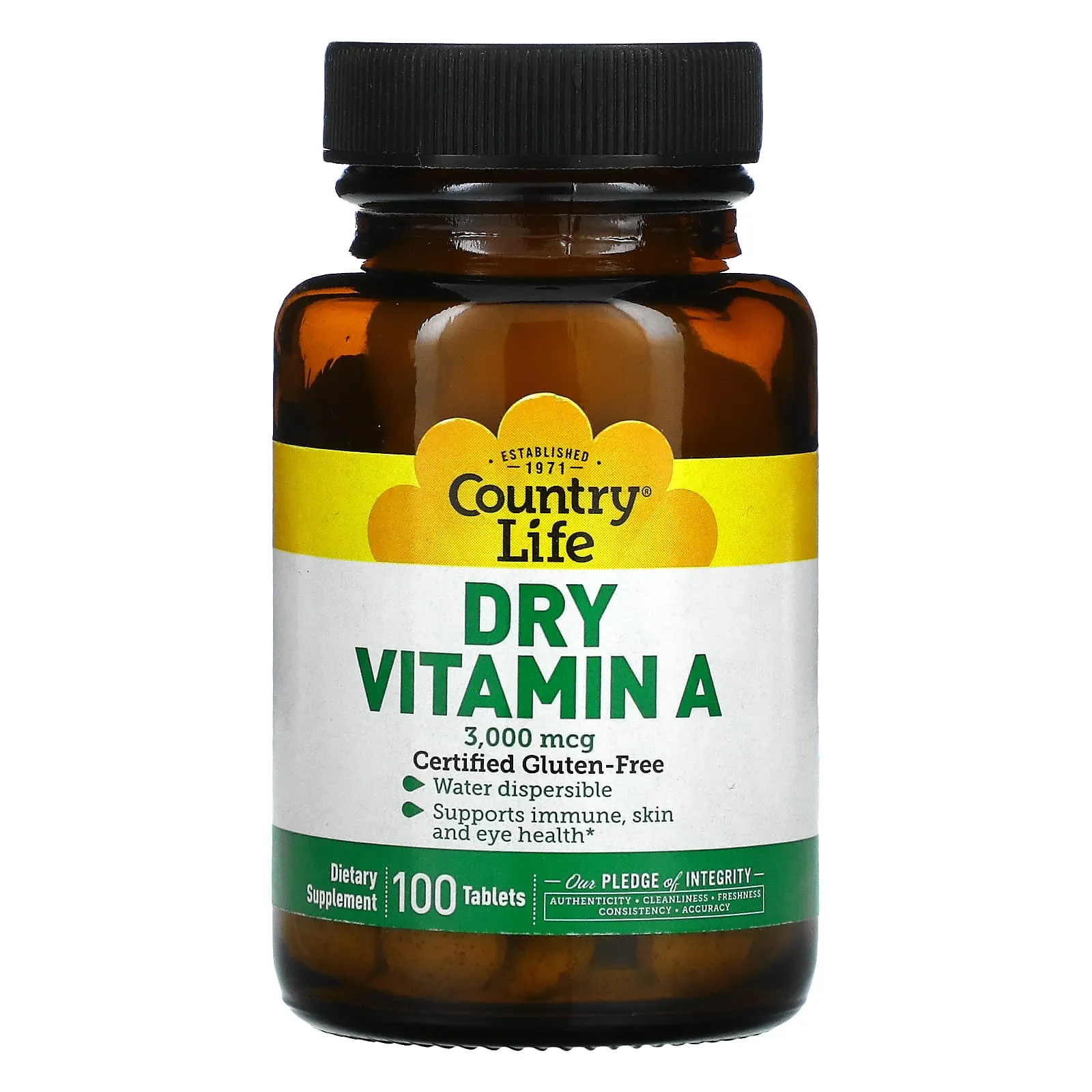Country Life, VITAMIN A 10, 100 Tablets