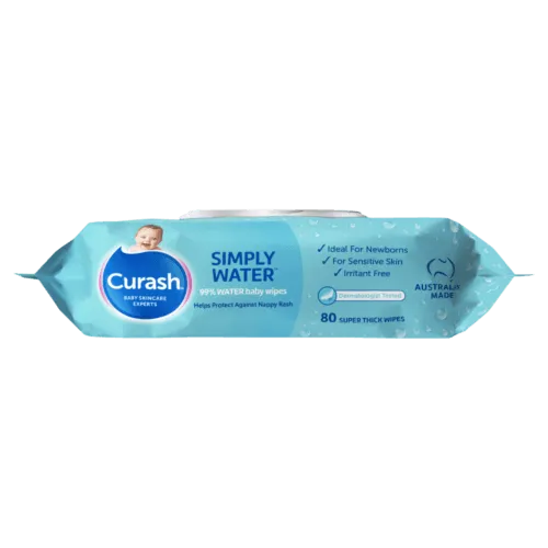 Curash Simply Water Baby Wipes 80 Pack