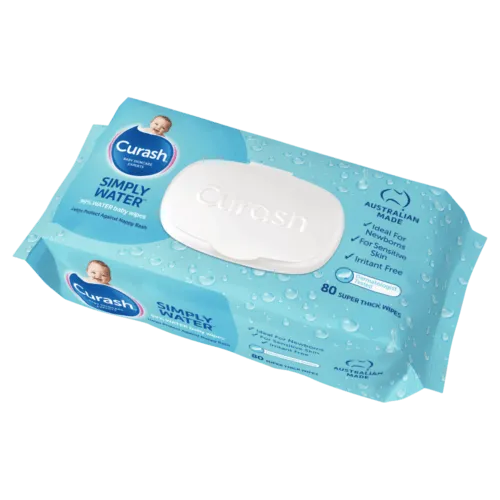 Curash Simply Water Baby Wipes 80 Pack