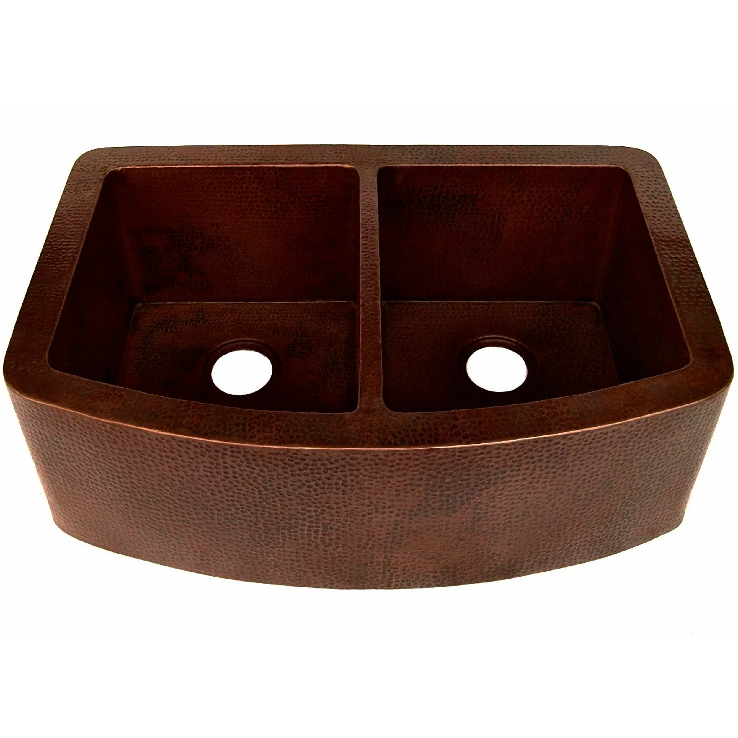 Double Bowl Copper Kitchen Sink, TCK-009AN