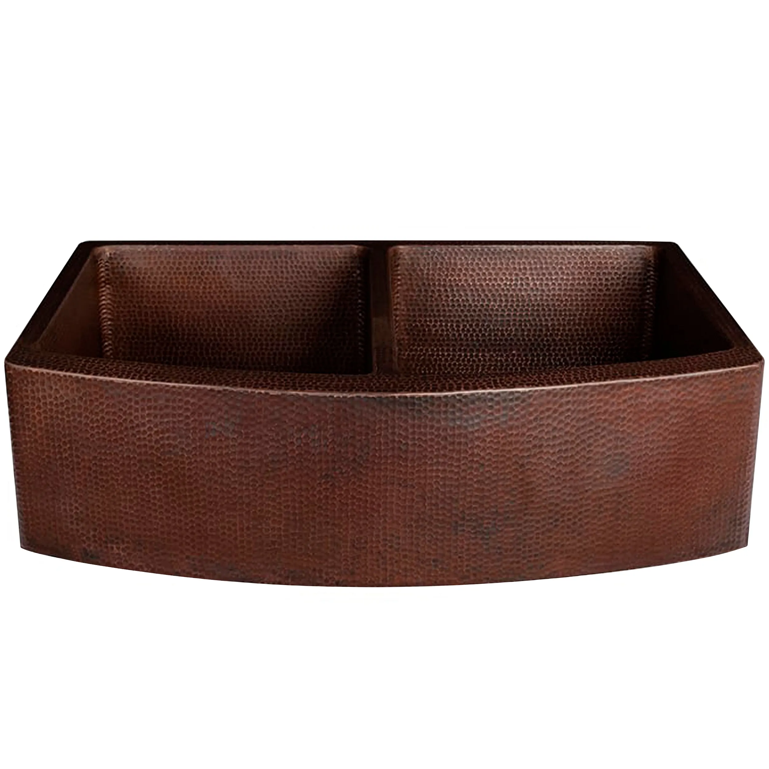 Double Bowl Copper Kitchen Sink, TCK-009AN
