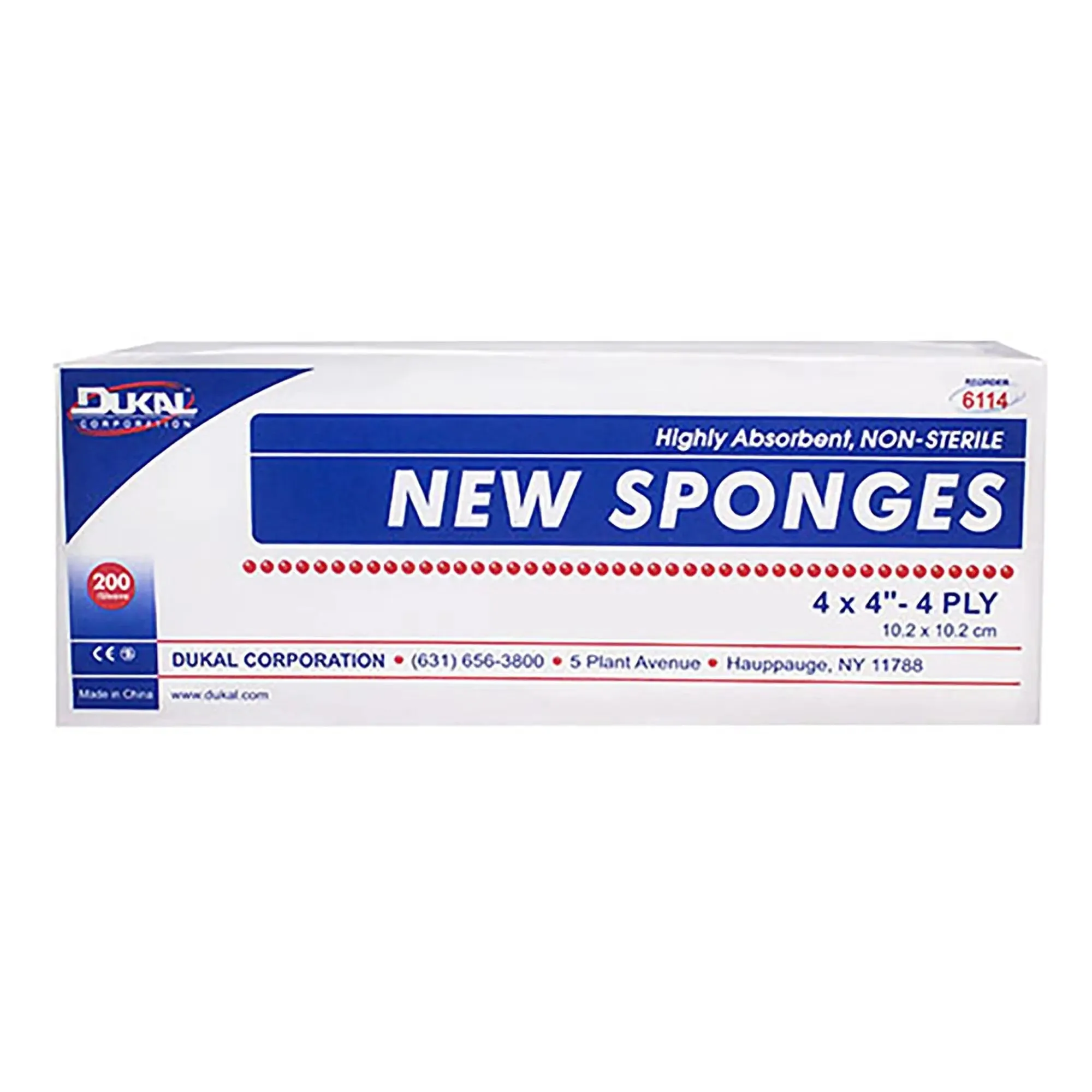 Dukal™ Nonwoven Sponge, 4 x 4 Inch, 4-Ply
