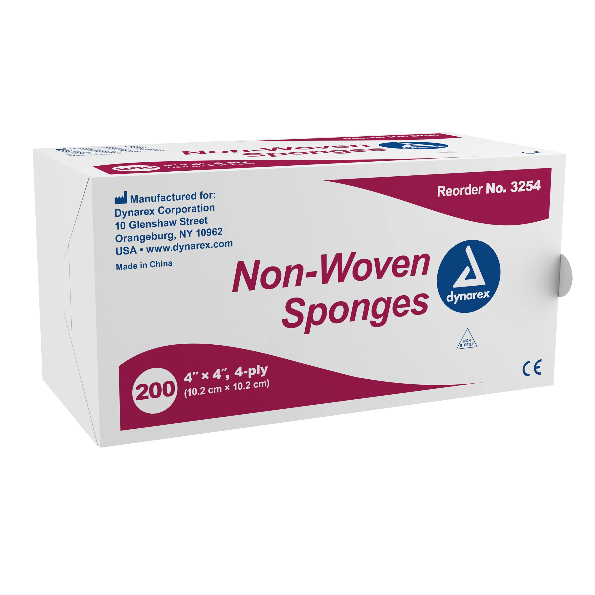 Dynarex - Non-Woven Sponge 4"x 4" 4 Ply