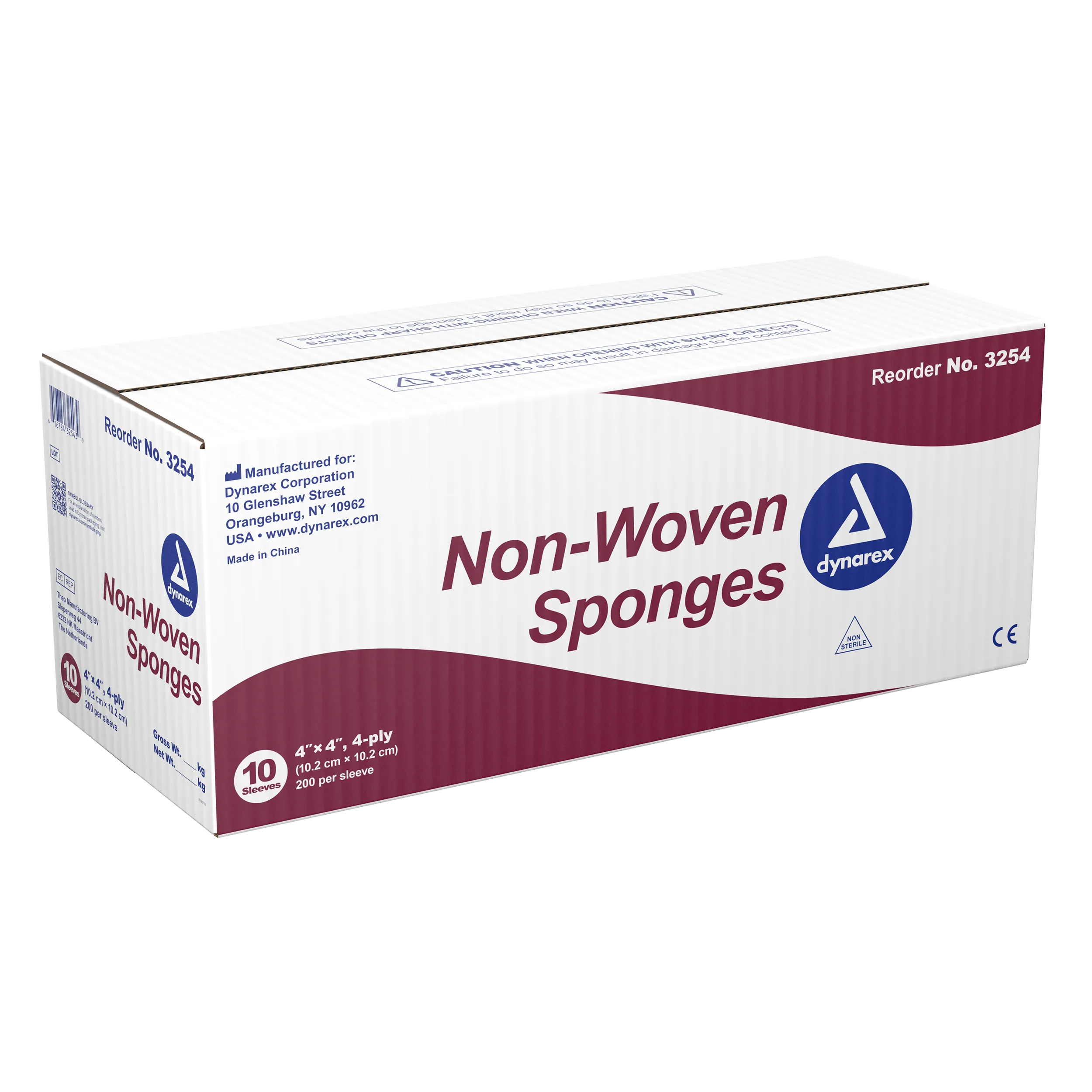 Dynarex - Non-Woven Sponge 4"x 4" 4 Ply