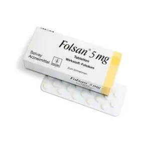 Folic acid deficiency, FOLSAN 5 mg tablets