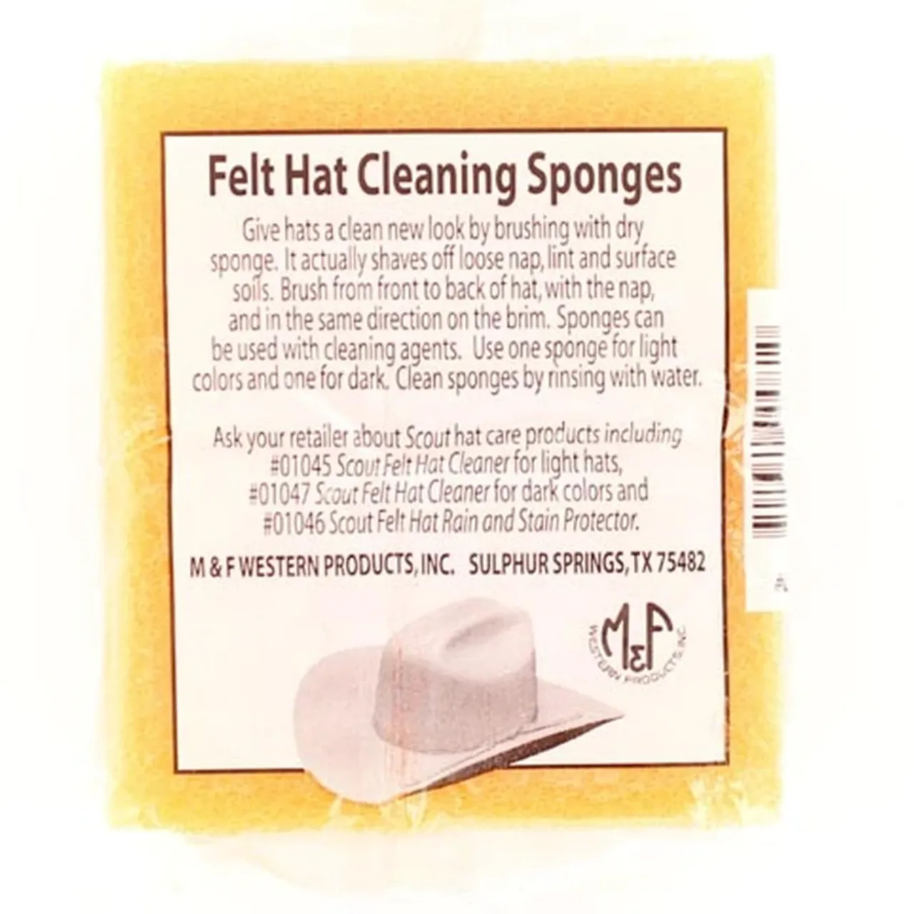 Hat Cleaning Sponge by M&F Western 01032