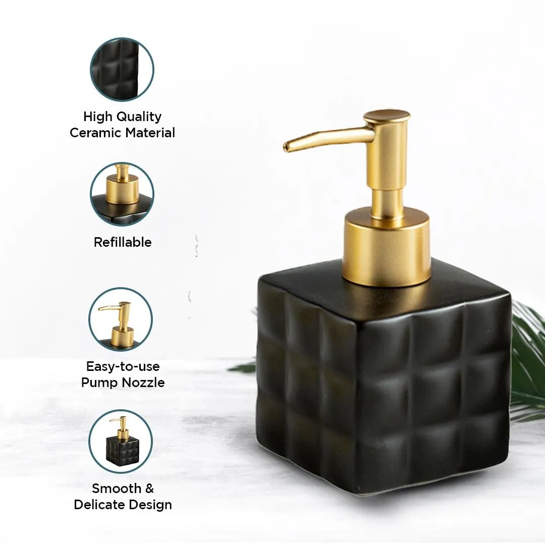Homestic Liquid Soap Dispenser | Handwash Soap Dispenser | Soap Dispenser for Wash Basin | Shampoo Dispenser Bottle | Bathroom Dispenser Bottle | 3 Piece | ZX043GN | 220 ml | Green