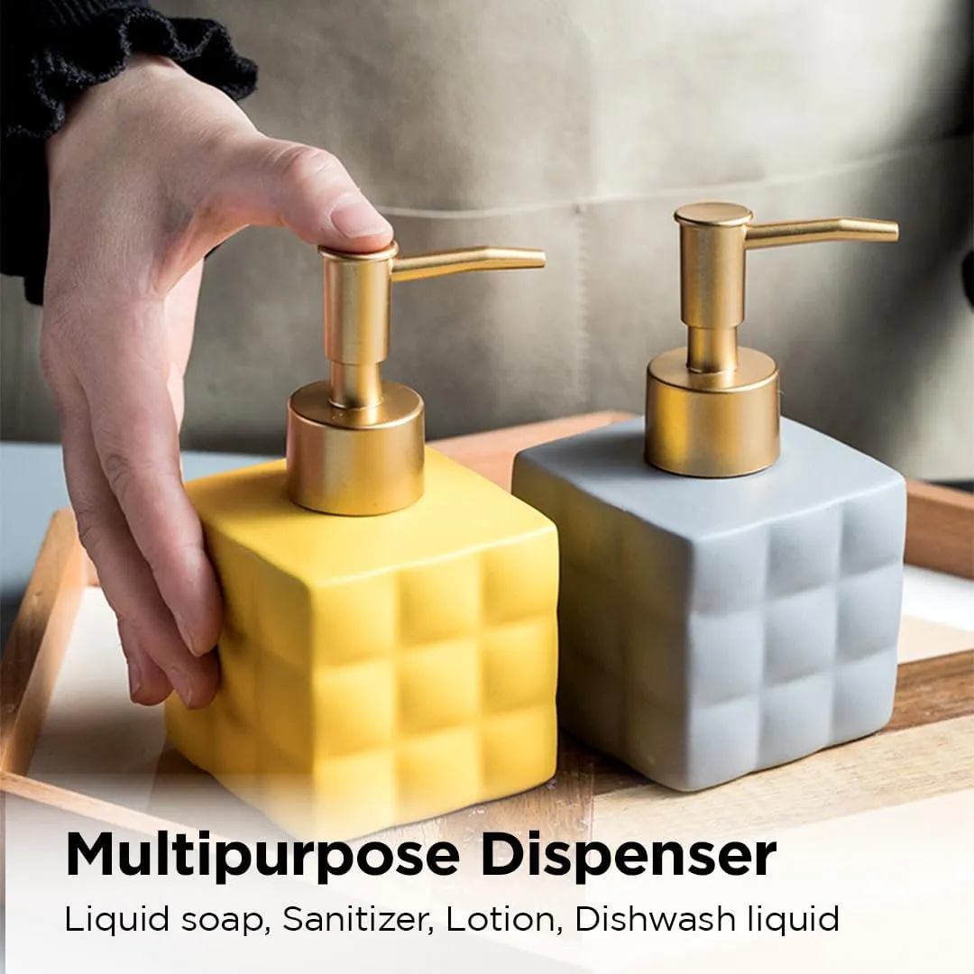 Homestic Liquid Soap Dispenser | Handwash Soap Dispenser | Soap Dispenser for Wash Basin | Shampoo Dispenser Bottle | Bathroom Dispenser Bottle | 3 Piece | ZX043GN | 220 ml | Green