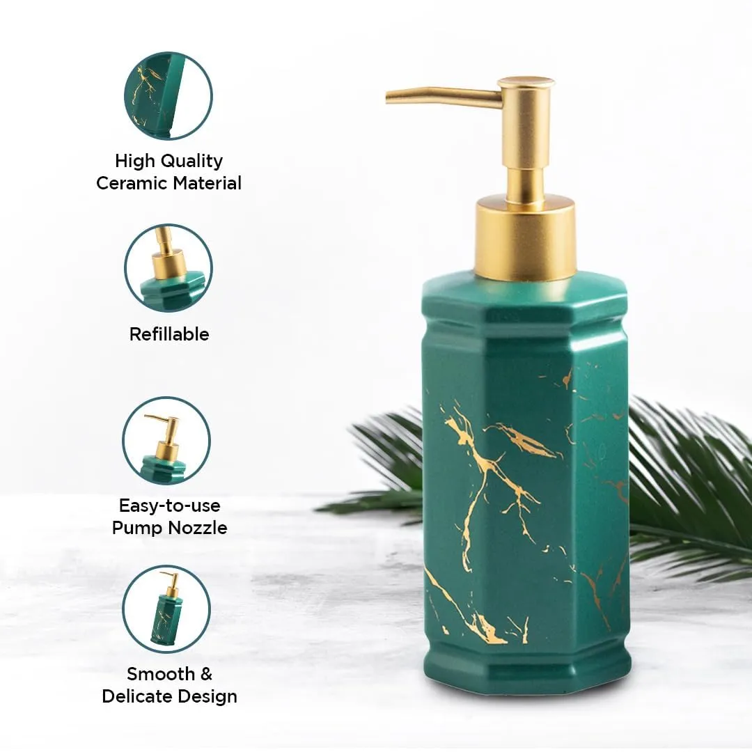 Homestic Liquid Soap Dispenser | Handwash Soap Dispenser | Soap Dispenser for Wash Basin | Shampoo Dispenser Bottle | Bathroom Dispenser Bottle | 350 ml | Black