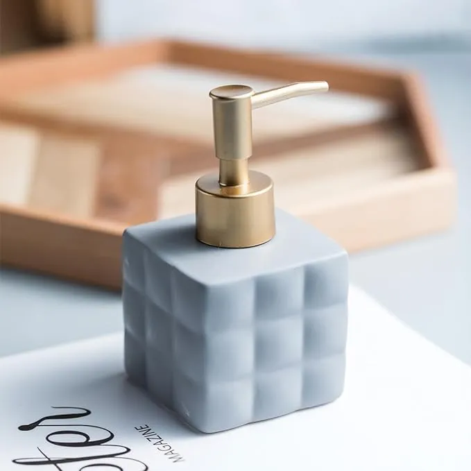 Homestic Liquid Soap Dispenser | Handwash Soap Dispenser | Soap Dispenser for Wash Basin | Shampoo Dispenser Bottle | Bathroom Dispenser Bottle | ZX043GY |220 ml | Gray