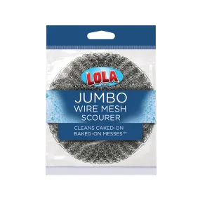 Jumbo Wire Mesh Scourer,  4" x 4" x 1.5" Galvanized Steel