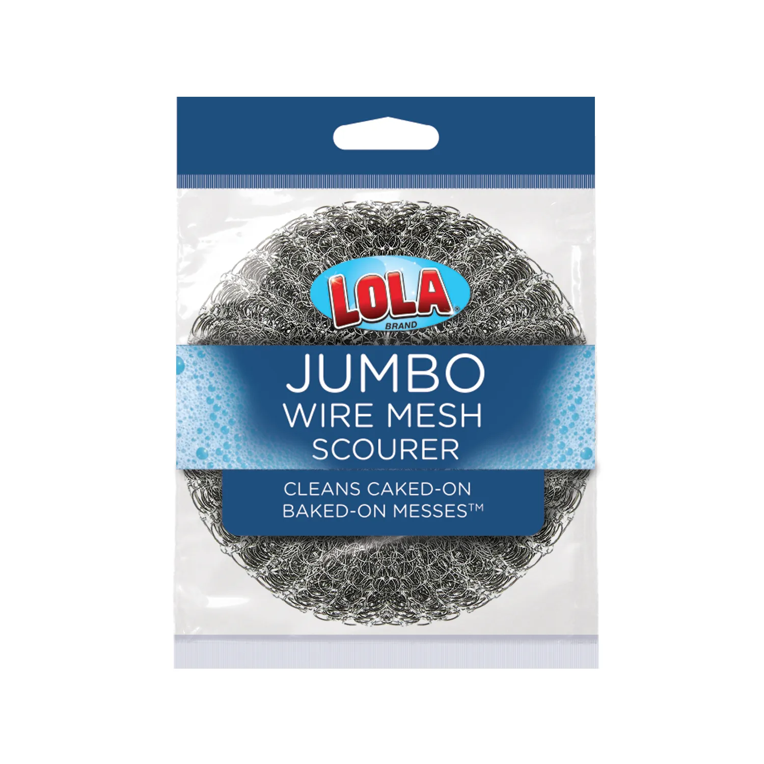 Jumbo Wire Mesh Scourer,  4" x 4" x 1.5" Galvanized Steel