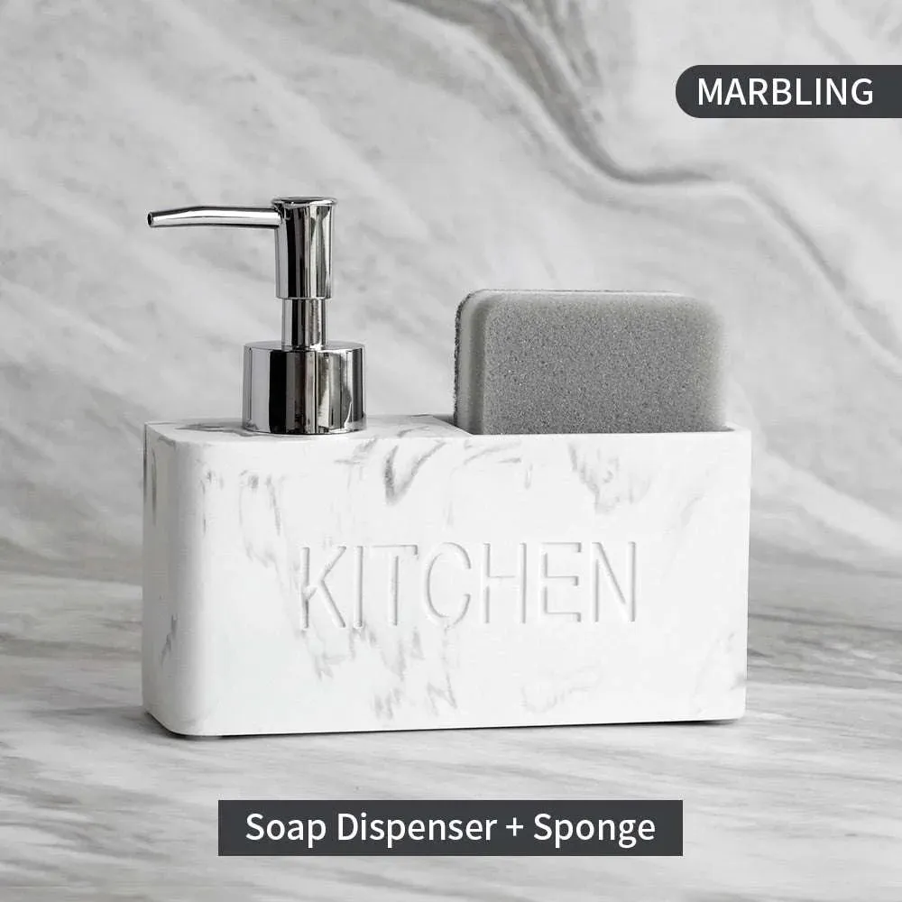 Kitchen Essentials Soap Dispenser and Sponge Storage Set