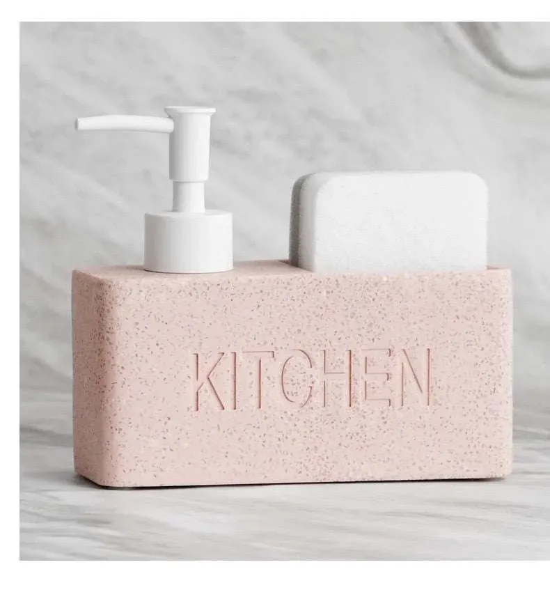 Kitchen Essentials Soap Dispenser and Sponge Storage Set