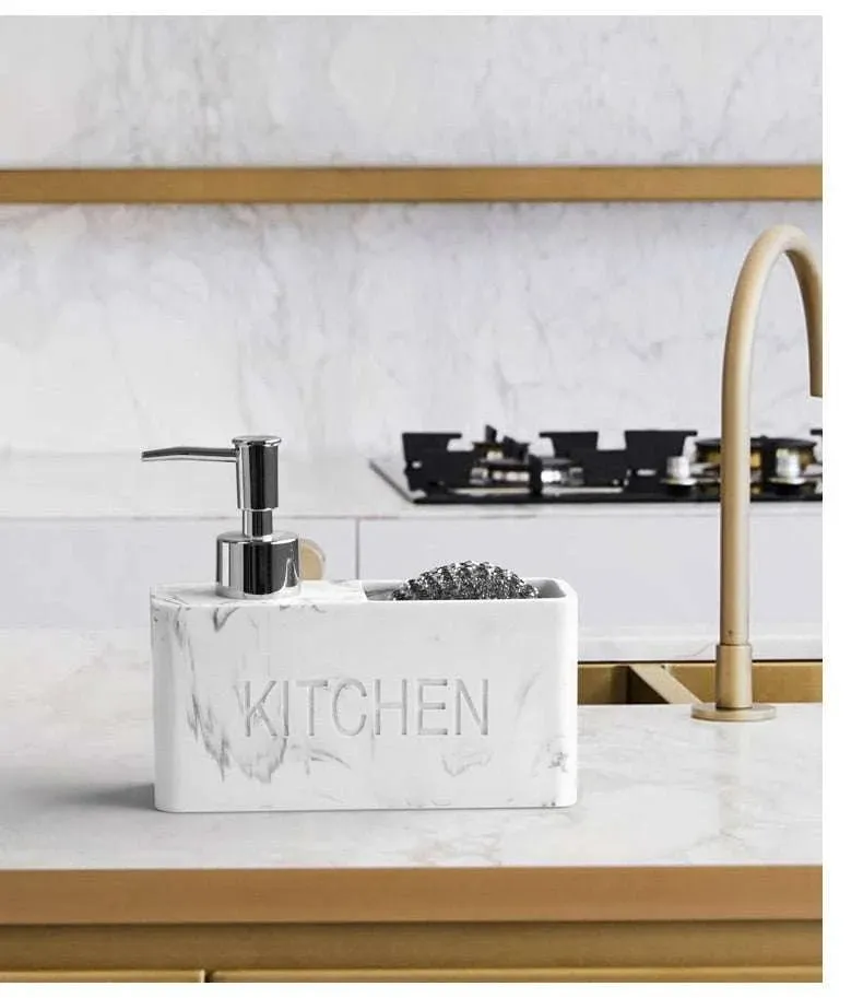 Kitchen Essentials Soap Dispenser and Sponge Storage Set
