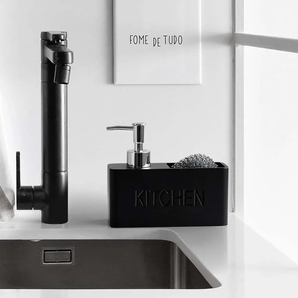 Kitchen Essentials Soap Dispenser and Sponge Storage Set
