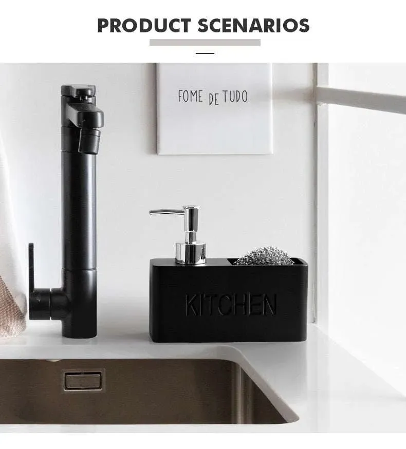 Kitchen Essentials Soap Dispenser and Sponge Storage Set