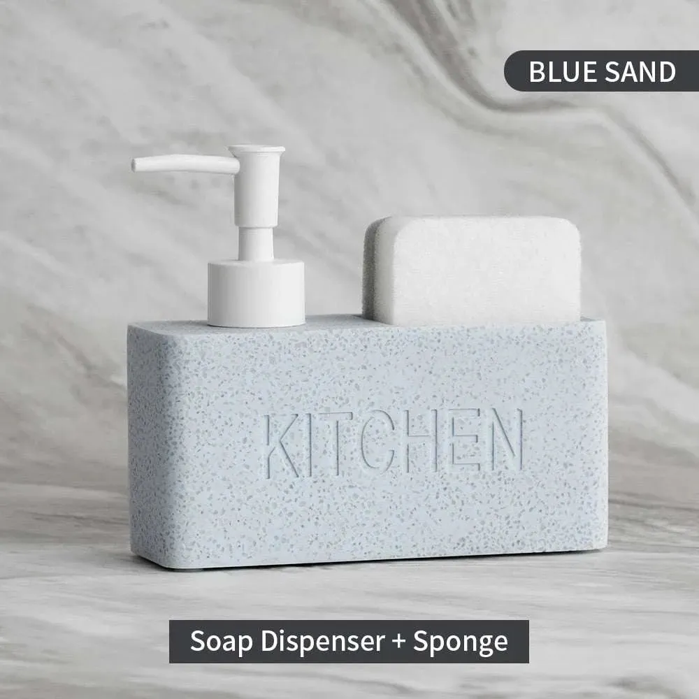 Kitchen Essentials Soap Dispenser and Sponge Storage Set