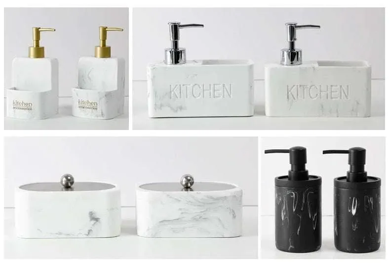 Kitchen Essentials Soap Dispenser and Sponge Storage Set