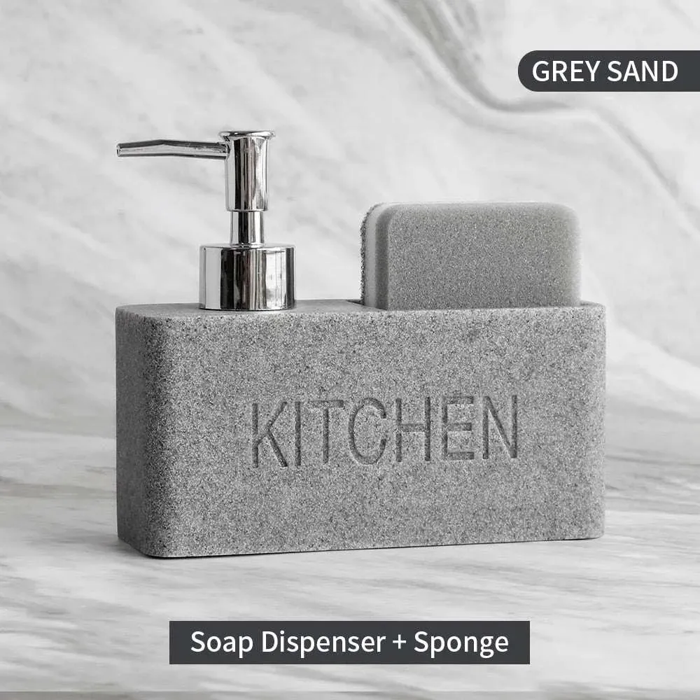 Kitchen Essentials Soap Dispenser and Sponge Storage Set