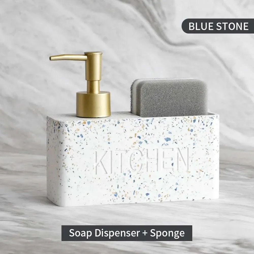 Kitchen Essentials Soap Dispenser and Sponge Storage Set
