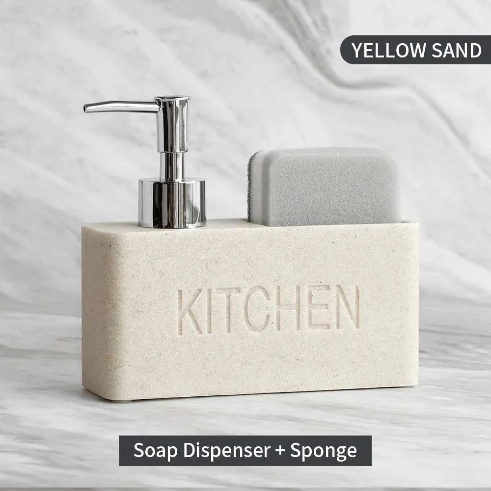 Kitchen Essentials Soap Dispenser and Sponge Storage Set