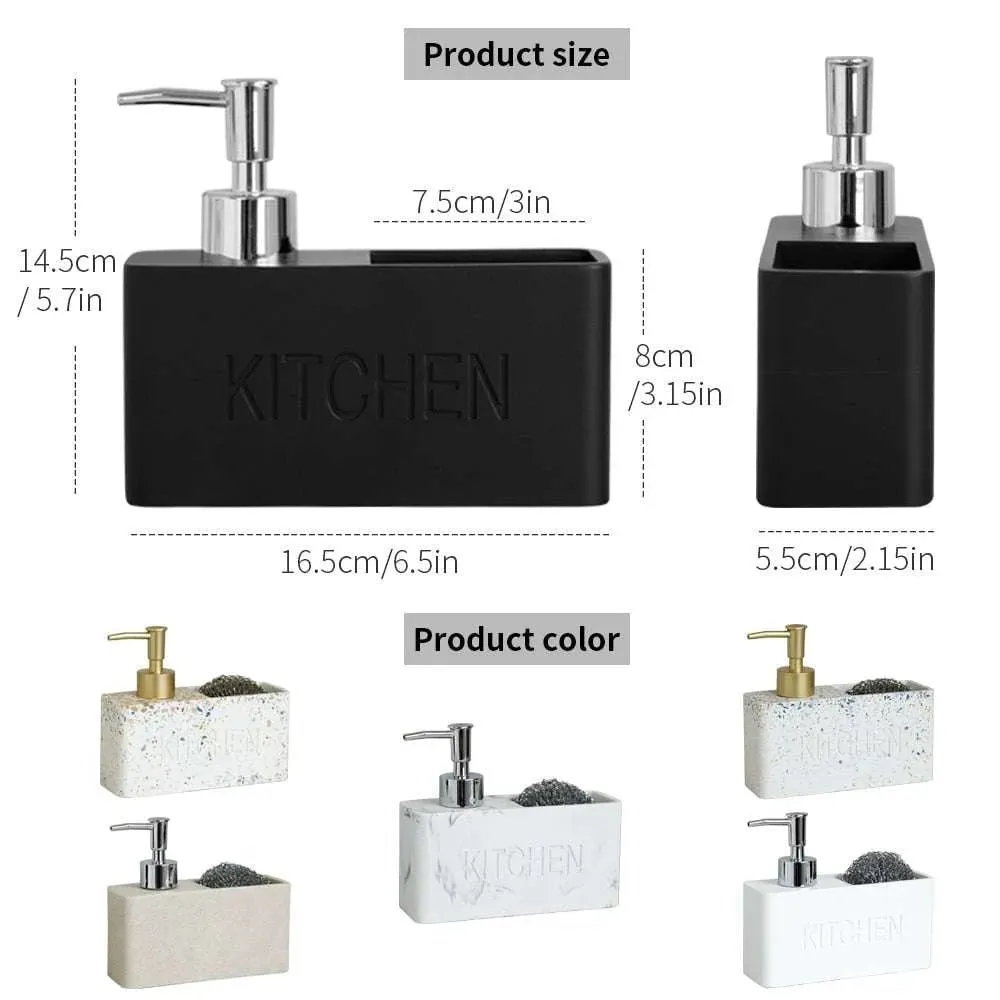 Kitchen Essentials Soap Dispenser and Sponge Storage Set