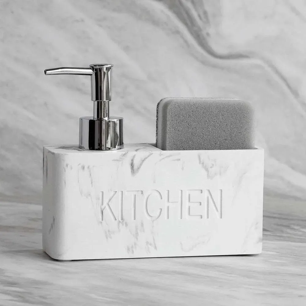 Kitchen Essentials Soap Dispenser and Sponge Storage Set