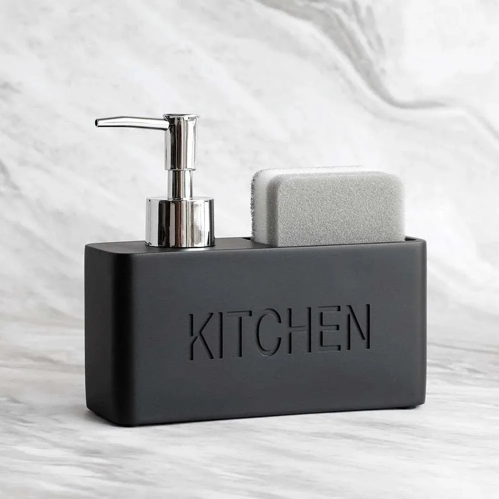 Kitchen Essentials Soap Dispenser and Sponge Storage Set
