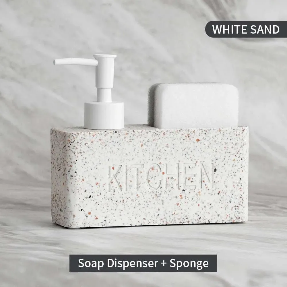 Kitchen Essentials Soap Dispenser and Sponge Storage Set