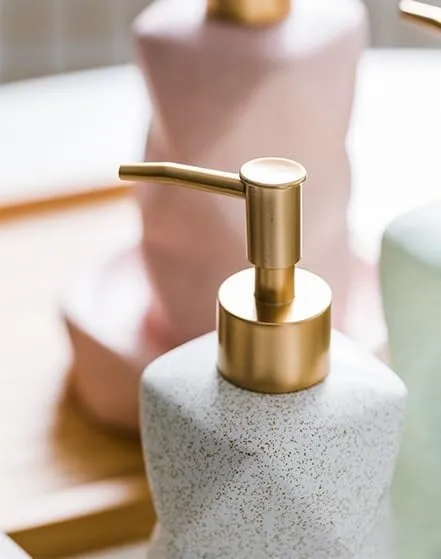 Kuber Industries Bathroom Accessories Set | Ceramic Bathroom Tooth Brush Holder | Bathroom Soap Holder Dish | Kitchen Soap Dispenser 380 ML | Water Cup 380 ML | ZX031BU-4T | Set of 4 | Blue