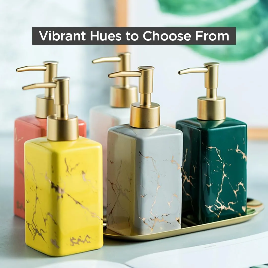 Kuber Industries Liquid Soap Dispenser | Handwash Soap Dispenser | Soap Dispenser for Wash Basin | Shampoo Dispenser Bottle | Bathroom Dispenser Bottle | 3 Piece | ZX032GY | 320 ml | Gray