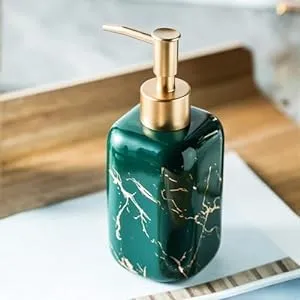 Kuber Industries Liquid Soap Dispenser | Handwash Soap Dispenser | Soap Dispenser for Wash Basin | Shampoo Dispenser Bottle | Bathroom Dispenser Bottle | 300 ml | Green