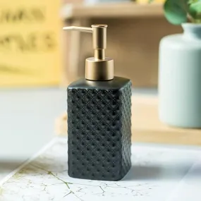 Kuber Industries Liquid Soap Dispenser | Handwash Soap Dispenser | Soap Dispenser for Wash Basin | Shampoo Dispenser Bottle | Bathroom Dispenser Bottle | 350 ml | Black